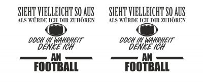 Tasse mit dem Motiv Ich denke an Football - Ansicht 2