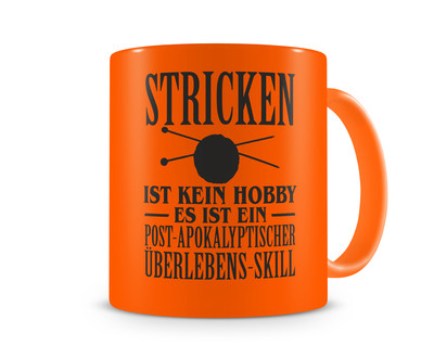 Tasse mit dem Motiv Stricken ist kein Hobby