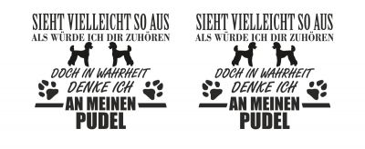 Tasse mit dem Motiv Ich denke an meinen Pudel - Ansicht 2