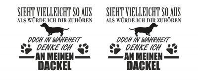 Tasse mit dem Motiv Ich denke an meinen Dackel - Ansicht 2