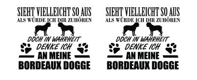 Tasse mit dem Motiv Ich denke an meine Bordeaux Dogge - Ansicht 2