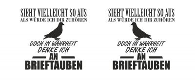 Tasse mit dem Motiv Ich denke an Brieftauben - Ansicht 2