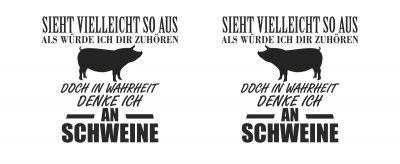 Tasse mit dem Motiv Ich denke an Schweine - Ansicht 2