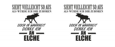 Tasse mit dem Motiv Ich denke an Elche - Ansicht 2