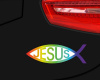 13 Aufkleber Set Christenfisch Jesus Regenbogen Fisch Gott Symbol Aufkleber