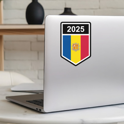 Andorra Wappen mit Jahreszahl Autoaufkleber - Ansicht 5