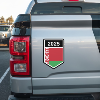 Belarus Wappen mit Jahreszahl Autoaufkleber - Ansicht 3