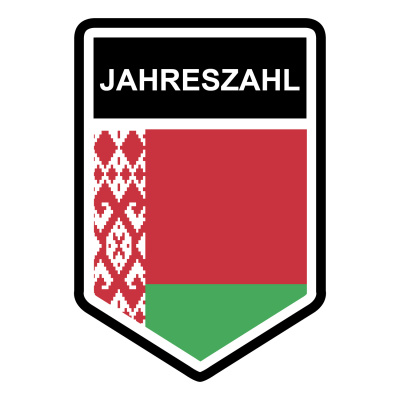 Belarus Wappen mit Jahreszahl Autoaufkleber