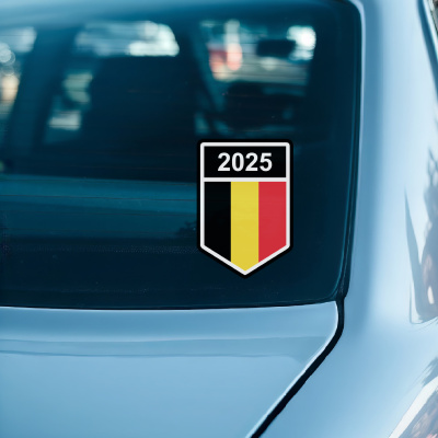 Belgien Wappen mit Jahreszahl Autoaufkleber - Ansicht 2