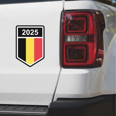 Belgien Wappen mit Jahreszahl Autoaufkleber - Ansicht 3