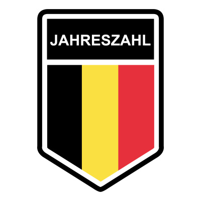 Belgien Wappen mit Jahreszahl Autoaufkleber
