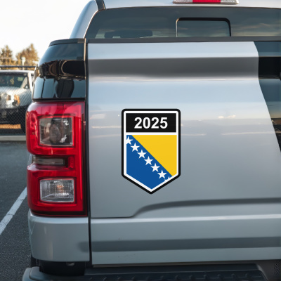 Bosnien und Herzegowina Wappen mit Jahreszahl Autoaufkleber - Ansicht 3