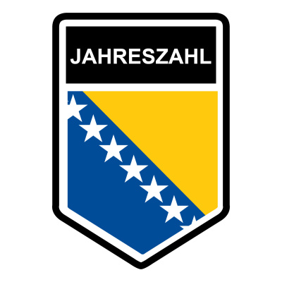 Bosnien und Herzegowina Wappen mit Jahreszahl Autoaufkleber
