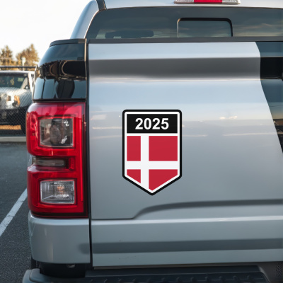 Dnemark Wappen mit Jahreszahl Autoaufkleber - Ansicht 3