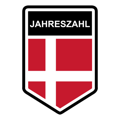Dnemark Wappen mit Jahreszahl Autoaufkleber