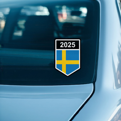 Schweden Wappen mit Jahreszahl Autoaufkleber - Ansicht 2