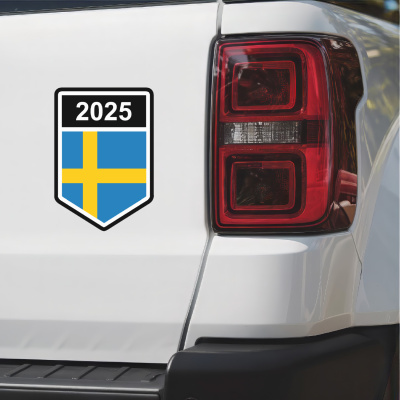Schweden Wappen mit Jahreszahl Autoaufkleber - Ansicht 3