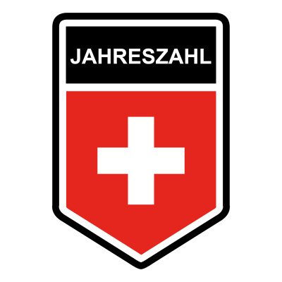 Schweiz Wappen mit Jahreszahl Autoaufkleber