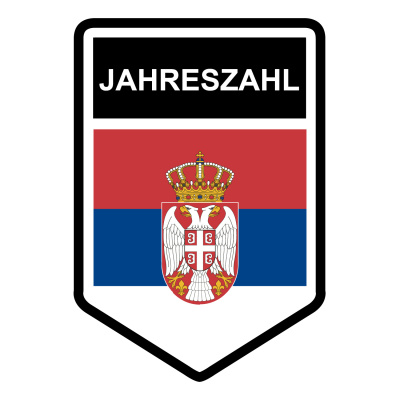 Serbien Wappen mit Jahreszahl Autoaufkleber