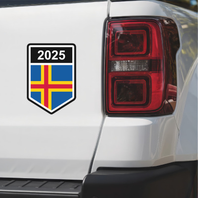Aland Wappen mit Jahreszahl Autoaufkleber - Ansicht 3