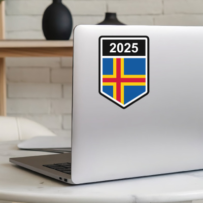 Aland Wappen mit Jahreszahl Autoaufkleber - Ansicht 5