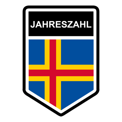 Aland Wappen mit Jahreszahl Autoaufkleber