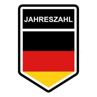Deutschland Wappen mit Jahreszahl Autoaufkleber