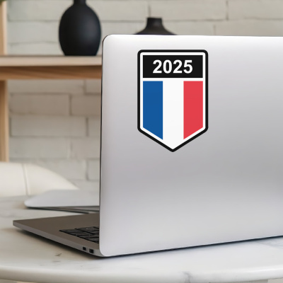 Frankreich Wappen mit Jahreszahl Autoaufkleber - Ansicht 5