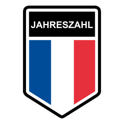 Frankreich Wappen mit Jahreszahl Autoaufkleber
