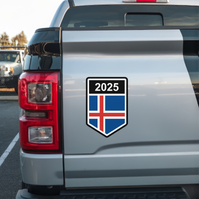 Island Wappen mit Jahreszahl Autoaufkleber - Ansicht 3