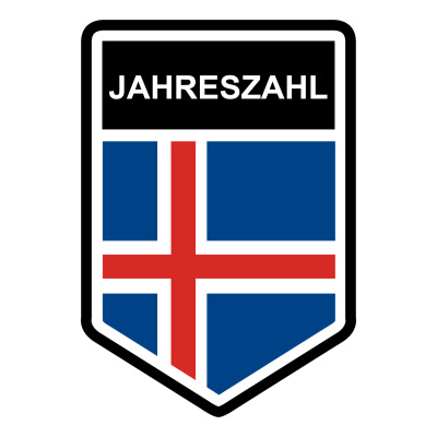 Island Wappen mit Jahreszahl Autoaufkleber