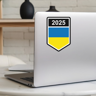 Ukraine Wappen mit Jahreszahl Autoaufkleber - Ansicht 5