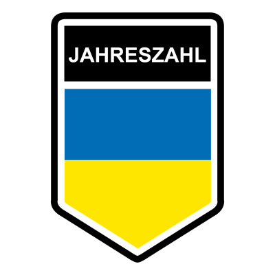 Ukraine Wappen mit Jahreszahl Autoaufkleber