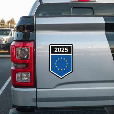Europa Wappen mit Jahreszahl Autoaufkleber - Ansicht 3