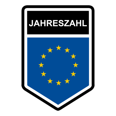 Europa Wappen mit Jahreszahl Autoaufkleber