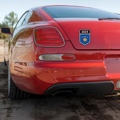 Kosovo Wappen mit Jahreszahl Autoaufkleber - Ansicht 4