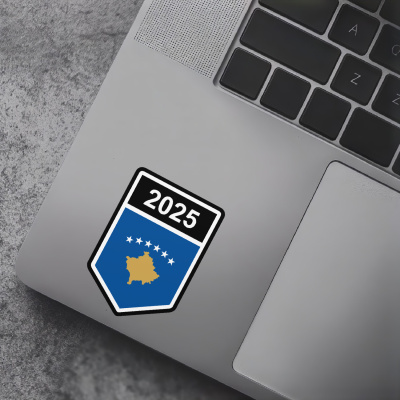 Kosovo Wappen mit Jahreszahl Autoaufkleber - Ansicht 7