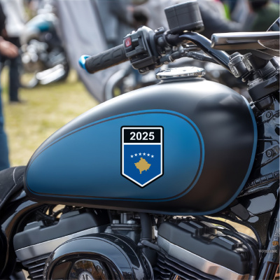 Kosovo Wappen mit Jahreszahl Autoaufkleber - Ansicht 8