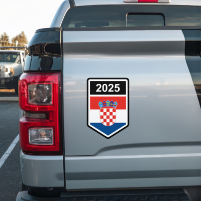 Kroatien Wappen mit Jahreszahl Autoaufkleber - Ansicht 3
