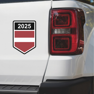 Lettland Wappen mit Jahreszahl Autoaufkleber - Ansicht 3