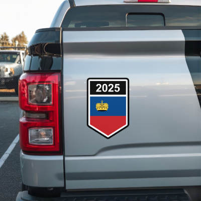 Liechtenstein Wappen mit Jahreszahl Autoaufkleber - Ansicht 3