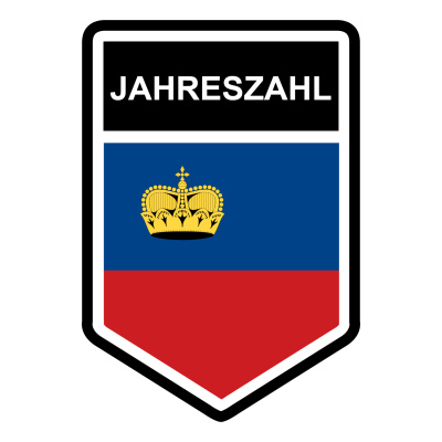 Liechtenstein Wappen mit Jahreszahl Autoaufkleber