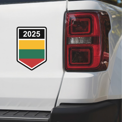 Litauen Wappen mit Jahreszahl Autoaufkleber - Ansicht 3