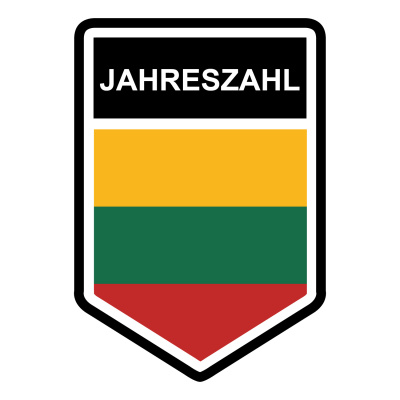 Litauen Wappen mit Jahreszahl Autoaufkleber