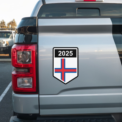 Faroe Islands Wappen mit Jahreszahl Autoaufkleber - Ansicht 3