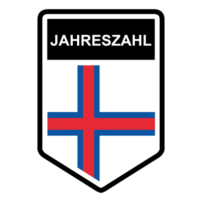 Faroe Islands Wappen mit Jahreszahl Autoaufkleber