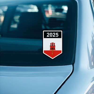 Gibraltar Wappen mit Jahreszahl Autoaufkleber - Ansicht 2