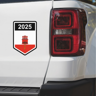Gibraltar Wappen mit Jahreszahl Autoaufkleber - Ansicht 3