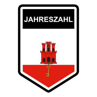 Gibraltar Wappen mit Jahreszahl Autoaufkleber
