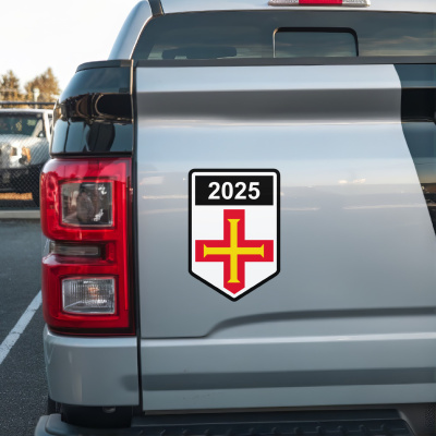 Guernsey Wappen mit Jahreszahl Autoaufkleber - Ansicht 3